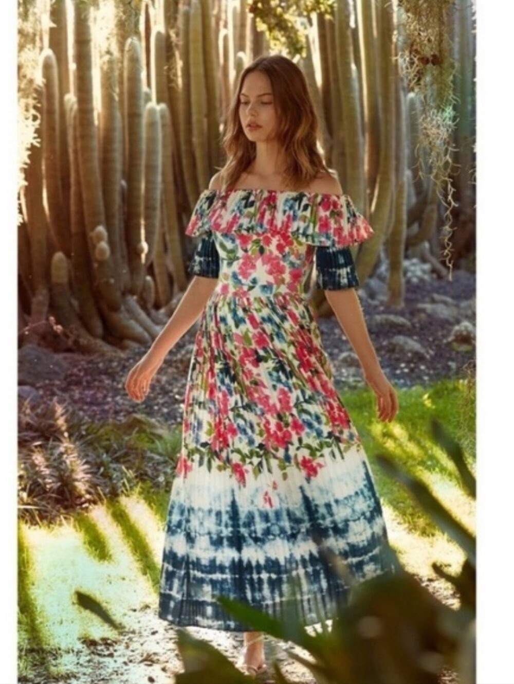 Misa Los Angeles Mirabelle Dress in Dip Dye Floral